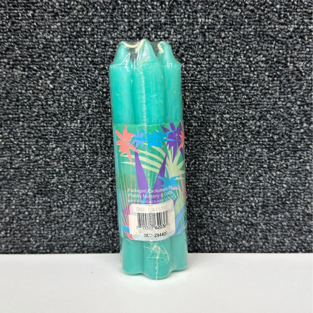 Vintage Home Decor Taper Candles 7‎ Inch Pink and Teal 7 Packs Frank's Nursery
